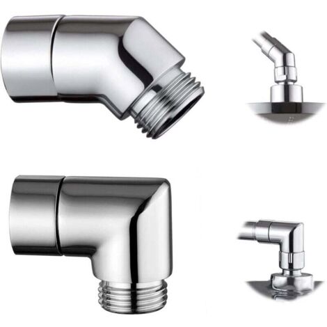 2 pièces Douchette à Main de Salle de Bain Douchette,90°/135° Coude Inclinaison Adaptateur de Pommeau de Douche, Laiton douchette Adaptateur, pour Interface Universelle de 1/2 Pouce douchette (laiton)