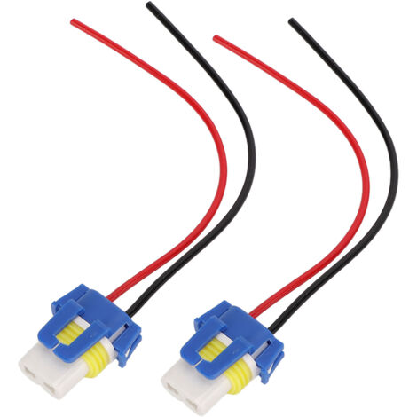 2 Pièces Douille LED Câblage Léger Portable Pratique Résistant à la Corrosion pour Phare Voiture Bateau Vélo