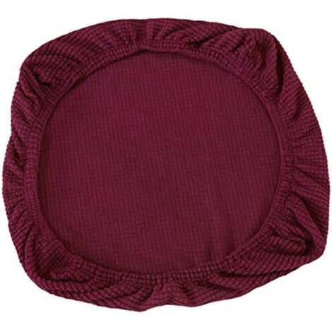 2 Pieces Elastic Spandex Chair Covers Washable Slipcovers for Office Chairs Dining Room Bar Wedding Party Decoration (Dark Purple)