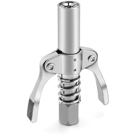 2 pièces Embout Pompe à Graisse, 1/8" NPT 10000 PSI Double Poignée Coupleur G, Adapté aux Graisseurs Standard M6/M8/M10/M12/M14