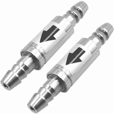 2 pièces en acier inoxydable clapet anti-retour à sens unique anti-retour CO2 ligne 4/6mm régulateur tube diffuseur dans le système d'aquarium