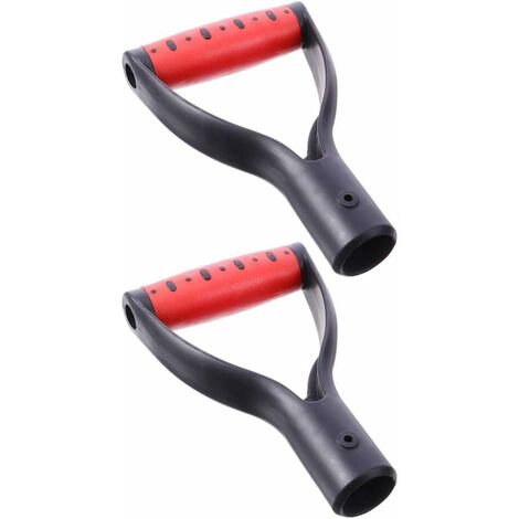 2 pièces en forme de D en plastique pelle à neige poignée fourche poignée de remplacement creuser râteau outils accessoires de jardin