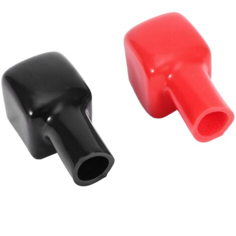 2 pièces en plastique voiture ple positif borne de batterie capuchons isolants Protection couvre noir et rouge