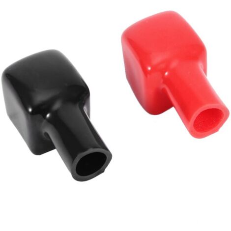 2 pièces en plastique voiture ple positif borne de batterie capuchons isolants Protection couvre noir et rouge