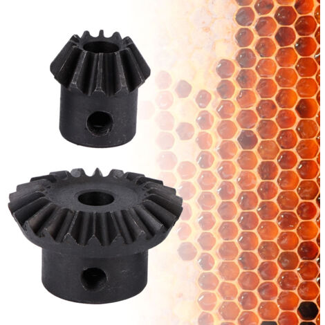2 pièces Engrenage Extracteur de Miel en Acier Noir pour Apiculteur