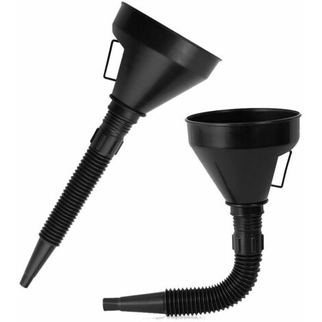 2 pièces entonnoir à essence avec filtre entonnoir à carburant en plastique entonnoir à essence de moto extensible entonnoir à huile de voiture entonnoir à huile moteur de moto pour eau, gaz naturel,