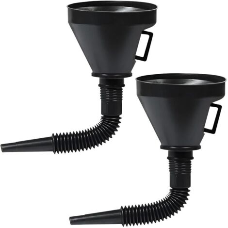 2 Pièces Entonnoir Essence,Entonnoir à Huile Voiture,Plastique Entonnoir pour Carburant,pour Moteur de Voiture Avec Tuyau d'extension Flexible