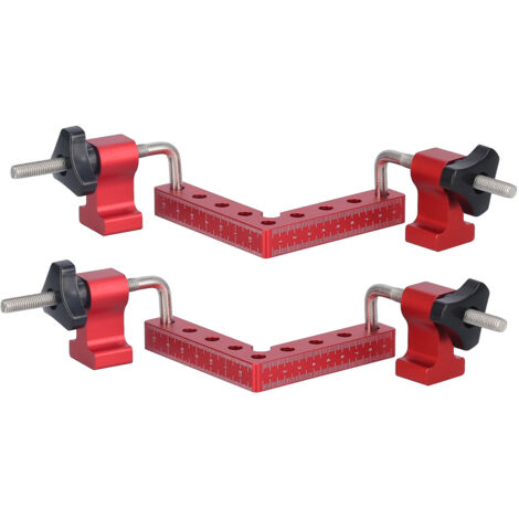 2 Pièces Équerre de Positionnement 90° pour Assemblage Bois, Accessoire de Serrage 100mm