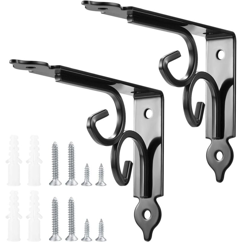 2 Pièces Équerre pour Étagere Murale, Supports Étagère Murale, Triangulaires 90 Degrés Équerre de Fixation, Support Angle Métal pour Étagère de