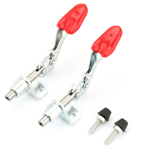 2 Pièces Étau à Bascule Rapide Fixation Push-Pull en Fer Galvanisé Vertical