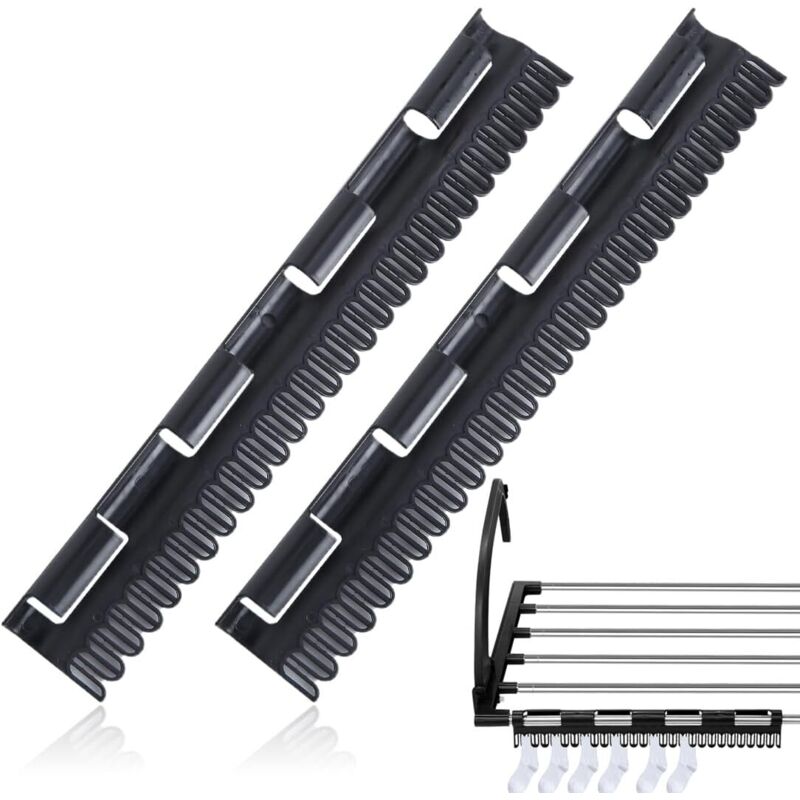 2 Pièces Etendoir Support, Etendoir Chaussette, étendoir à Vêtements, Cintres en Plastique pour Chaussettes, pour sous-Vêtements, Cravates, etendoir