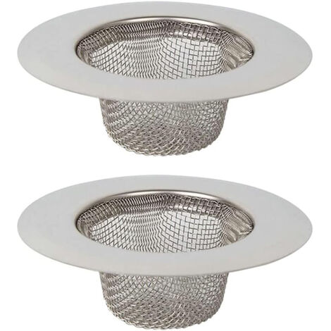 2 Pièces Évier Cuisine Filtre , Évier Acier Inoxydable Filtre , Acier Inoxydable Vidange Filtre , Crépine Évier Cuisine , pour Evier de Cuisine , Salle de Bain , Lavabo , Baignoires
