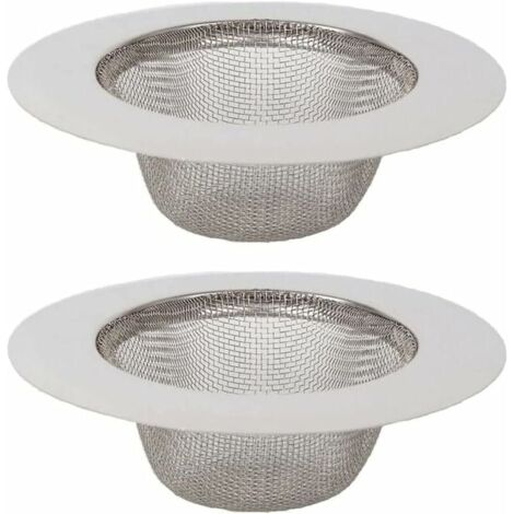2 Pièces Évier Cuisine Filtre, Évier Acier Inoxydable Filtre, Acier Inoxydable Vidange Filtre, Crépine Évier Cuisine, pour Evier de Cuisine, Salle de Bain, Lavabo, Baignoires-LIAIKI