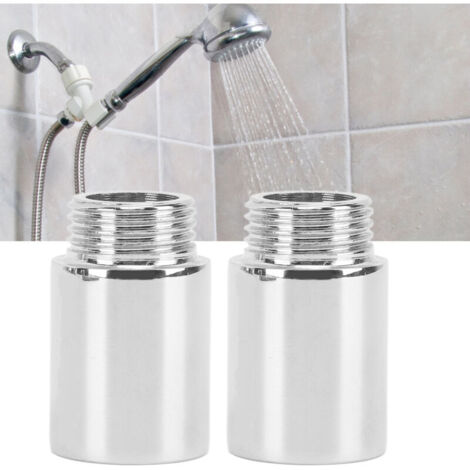 2 pièces. Extension de bras de douche en acier inoxydable chromé, rallonge de tuyau de douche de salle de bains 3cm/1,2 pouces