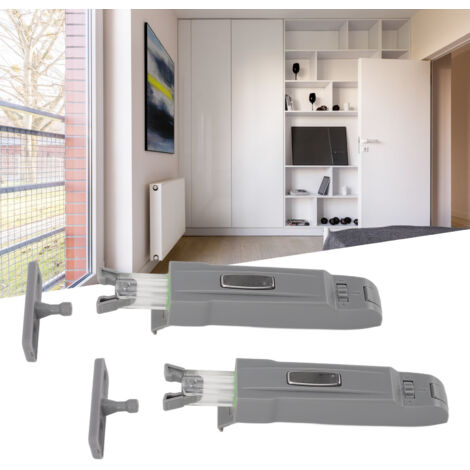 2 Pièces Fermetures de Cabinet Automatiques Anti-Collision ABS - Système de Rebond et Auto-Blocage pour Portes de Placard, Armoire et Bibliothèque