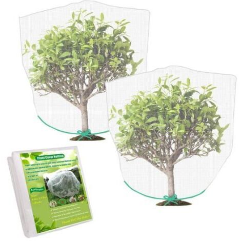 2 Pièces Filet de Protection Plantes, Filet à Oiseaux Scarabée, Filet à Oiseaux Mouche, Utilisé pour Empêcher Les Insectes et Les Oiseaux de Détruire Les Plantes du Jardin(Blanc)