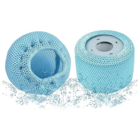 2 Pièces Filets de Protection compatibles avec Filtres de Spa, Couvercle en Maille pour Mspa Filtre de Rechange, Élastique Filtre de protection en Maille pour Cartouches filtrantes, Filt