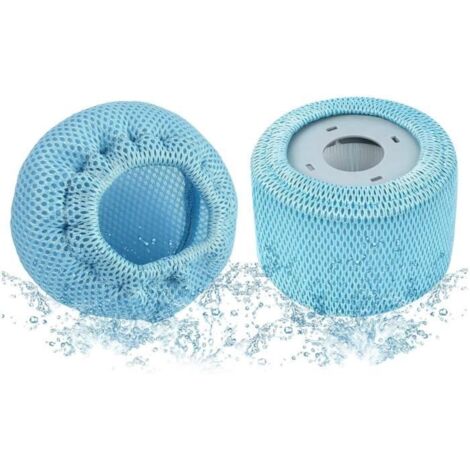 2 Pièces Filets de Protection pour Filtres de Spa, Couvercle en Maille de Rechange avec Élastique -wj