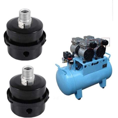 2 Pièces Filtre à Air en Métal Compresseur, 1/2"20 MM Silencieux de Compresseur D'air, Compresseur D'air Filtre Silencieux, Filtr D'admission de Compresseur D'air, pour Compresseur D'air Sans Huile