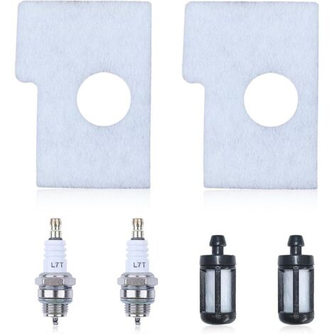 2 Pièces Filtre à Air pour Stihl MS 170,MS 180,017,018 Thermique Tronçonneuse,avec Filtre à Carburant,L7T Bougie D'Allumage,Pièces Détachées Filter Accessoire 1130 124 0800 (PAS pour 2-Mix)