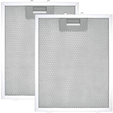 2 pièces Filtre à graisse métallique pour hotte, 300x240x9mm Filtres à graisse métalliques pour hotte argentée, pour hotte de cuisine