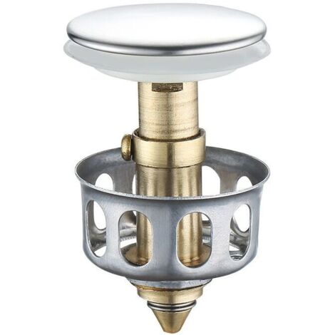 2 Pièces Filtre Universel pour Lavabo,Bassin à Noyau de Rebond en Acier Inoxydable, Filtre D'évier pour Lavabo, Bouchon de Vidange avec Crépine avec Panier, pour Salle de Bain de Cuisine, 35 mm