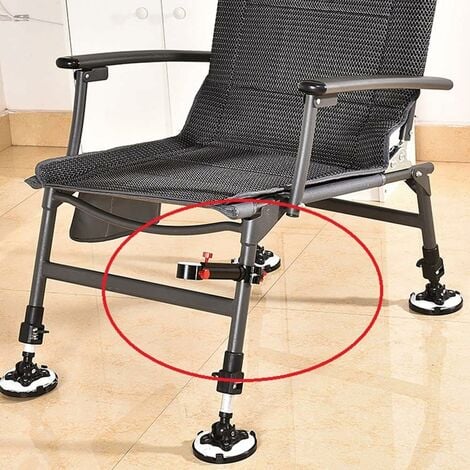 Gray Folding Fishing Lounge Chairs with Rod Holder, Umbrella Stand