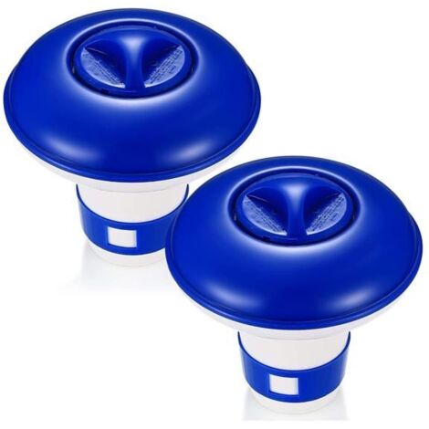 2 Pièces Flotteur de Chlore 5 Pouces, Disperseur de Chlore Flottant, pour Pastilles de Chlore