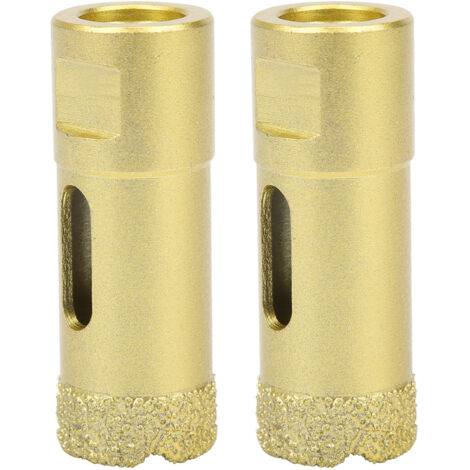 2 Pièces Foret Diamant Brasé pour Marbre Béton, Trous de Perçage M14 22mm