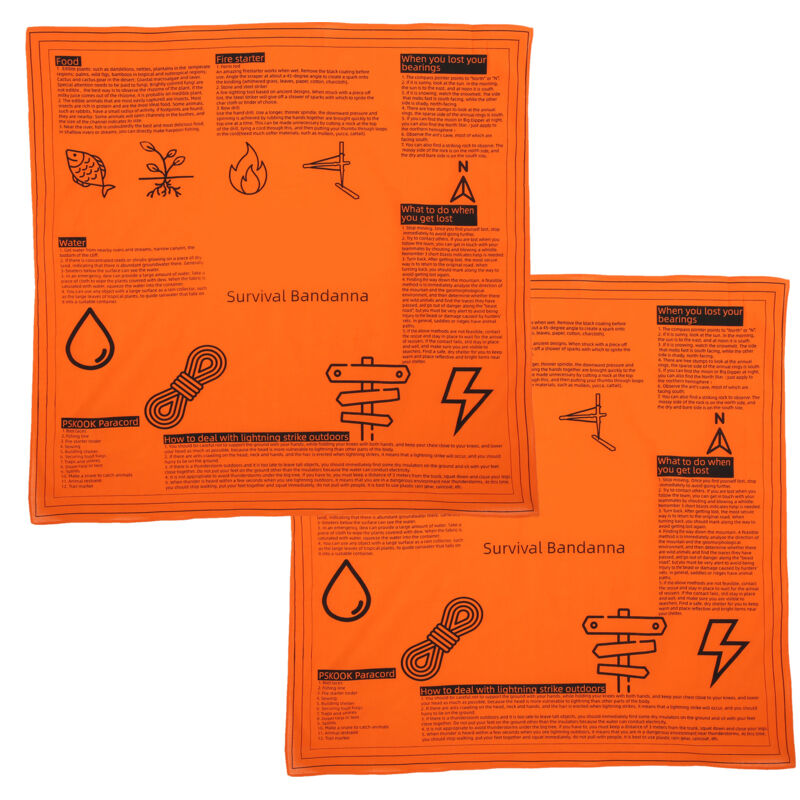 2 pièces Foulards Polyvalents pour Camping, Randonnée et Voyage - Accessoire de Protection Tête