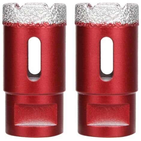 2 Pièces Fraise à Trou M14 Filetage Femelle pour Meuleuse d'Angle, Coupe-Carreaux pour Marbre et Céramique 30mm