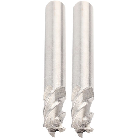 2 pièces Fraises HSS 6mm 4 Dents pour Usinage Métal, Gravure et Fraisage CNC