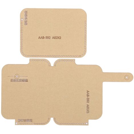 2 Pièces Gabarit Acrylique Transparent pour Travail du Cuir DIY Artisanat AAB-392