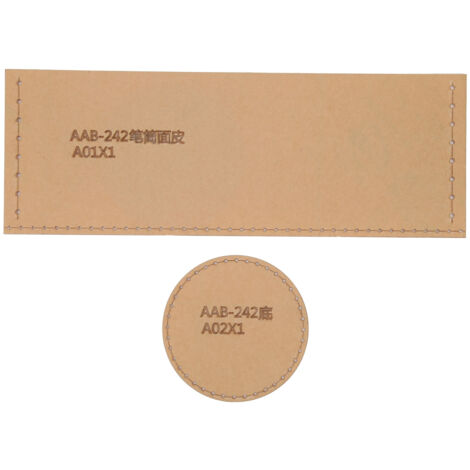 2 Pièces Gabarit Acrylique Transparent Résistant Outil Artisanat Cuir pour Fabrication Porte‑Stylo