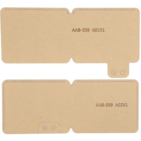 2 Pièces Gabarit en Acrylique Transparent pour Travail du Cuir DIY Artisanat AAB359
