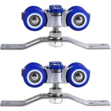 2 Pièces Galet Porte Coulissante, Roulette Porte Coulissante en Acier Inoxydable, Peut tourner à 360°, pour Porte Coulissante Simple, Porte Pliante, Porte Coulissante Multiple