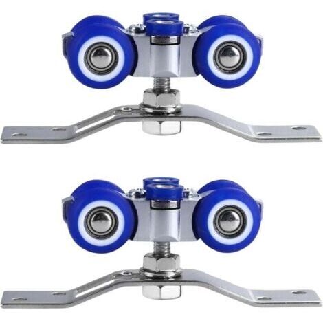 2 Pièces Galet Porte Coulissante, Roulette Porte Coulissante en Acier Inoxydable, Peut tourner à 360°, pour Porte Coulissante Simple, Porte Pliante, Porte Coulissante Multiple