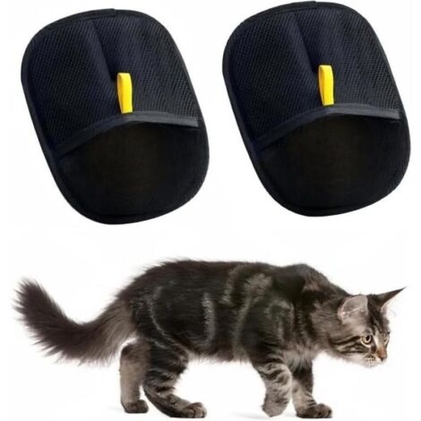 2 Pièces Gant Poil Chat, Double Face Brosse Poils Animaux, Utilisés Pour Le Nettoyage, L'épilation Et La Beauté Pour Les Canapés(B)