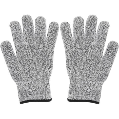 2 Pièces Gants Anti-Coupures Niveau 5 Protection Maximale pour Travaux de Cuisine et Jardinage Gris