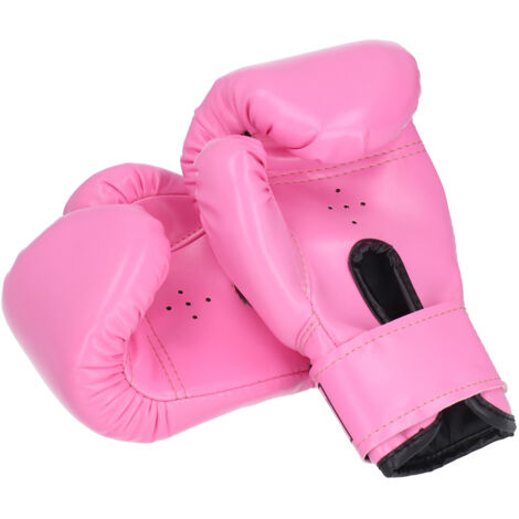 2 Pièces Gants de Boxe Enfants Entraînement Combat Sparring Punching Kickboxing Rose Vif