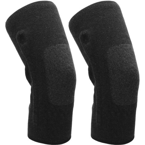 2 pièces Genouillères Chauffantes en Graphène avec Stabilisateurs à Ressort - Compression Anti-Dérapante Hommes Femmes