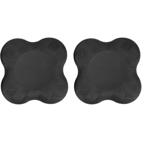 2 pièces Genouillères de Yoga Coussin de Protection Poignet Coude pour Fitness Noir