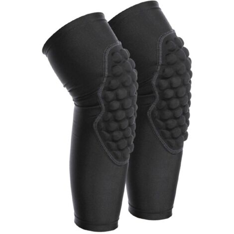 2 Pièces Genouillères Enfants XL Noir Respirantes Légères Résistantes aux Chocs Protection Sport Genou