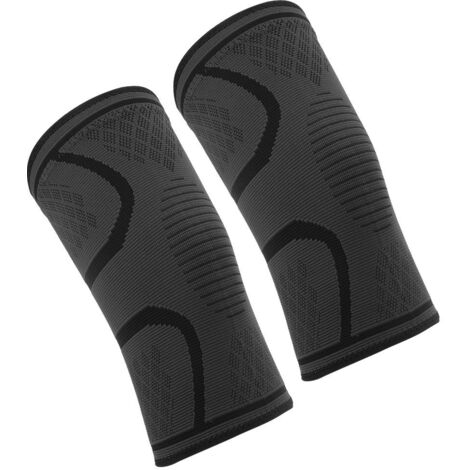 2 Pièces Genouillères Sport Nylon Respirantes Élastiques Anti-Dérapantes pour Fitness Yoga Course en Plein Air (Taille S)