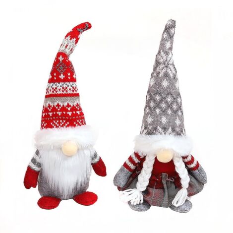 2 Pièces GNOME de Décoration de Noël,Décorations de Gnomes de Noël,Peluche Santa,Santa Décoration,pour La Maison Table Décorations de Fête de Noëls,Poupée De sans Visage,Ornements Noëls