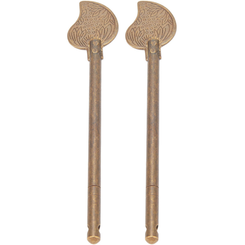 2 pièces goupille de verrouillage de porte 11cm forme de feuille Style rétro en laiton armoire clé loquet boulon goupille de verrouillage