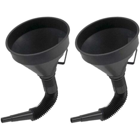 2 Pièces Grands Entonnoir Essence Entonnoir Huile Moteur en Plastique Flexible Entonnoir Filtre avec Filtre pour Moto Voiture Essence et Usages Domestiques