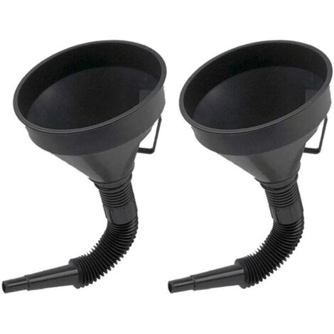 2 Pièces Grands Entonnoir Essence Entonnoir Huile Moteur en Plastique Flexible Entonnoir Filtre avec Filtre pour Moto Voiture Essence et Usages Domestiques