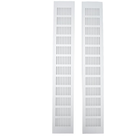 2 pièces Grille de ventilation en alliage d'aluminium plaque de ventilation rectangulaire pour armoire armoire à chaussures placard 80x500mm