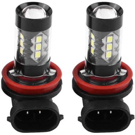 2 pièces H11 H8 12V-24V 80W voiture haute puissance LED lumineuse antibrouillard ampoules diurnes